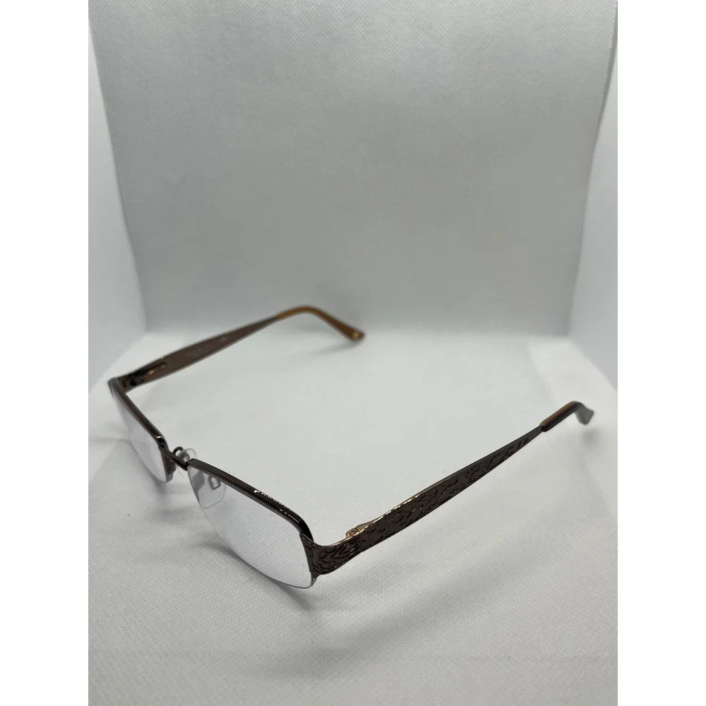 Isaac Mizrahi Glasses Frames‎ Designer Eyeglasses Brown Floral Detail 17-135